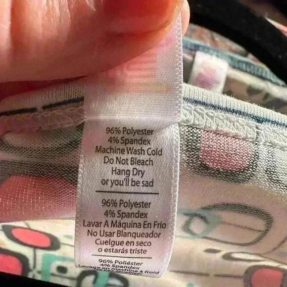 Lularoe XXS white, teal pink Perfect T. I call this the Jetsons print! 🤣 NWT - Picture 6 of 6